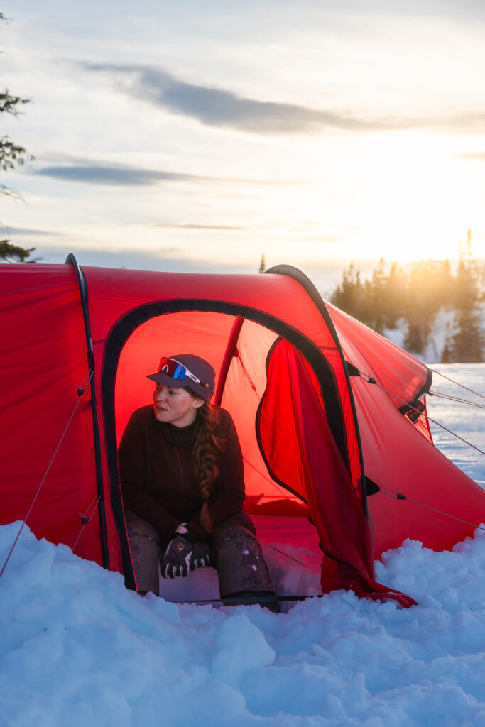 Vintertält, fjällen, tält